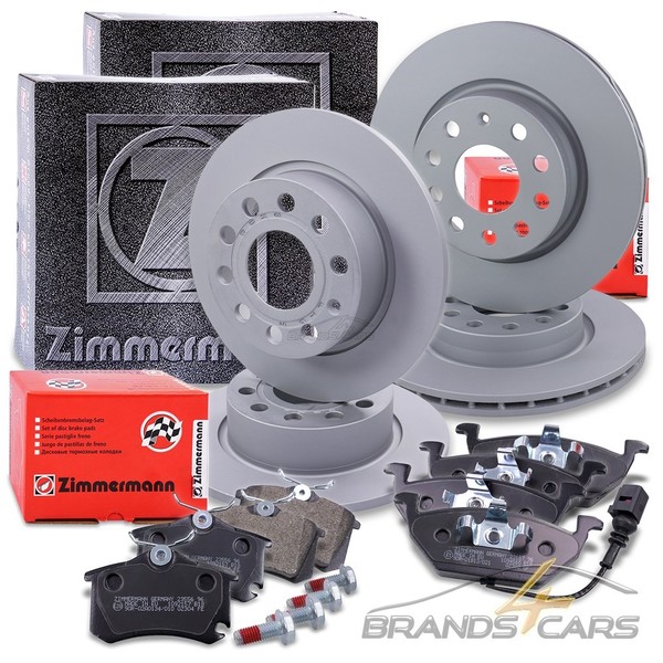 Zimmermann Bremsscheiben+BelÄGe+Kontakt Vorne+Hinten FÜR Audi A3 8P VW Golf 5 6-image