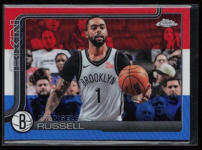 2025-26 Topps Chrome #79 D'Angelo Russell Red White and Blue Refractor