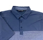 Travis Mathew Men's Cotton/Polyester Short Sleeve Blue Golf Polo Shirt Large