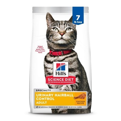 Hill's Science Diet Adult Urinary & Hairball Control Chicken Recipe Dry Cat Food