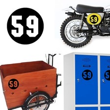 Number 59 Via, Sticker Vinyl