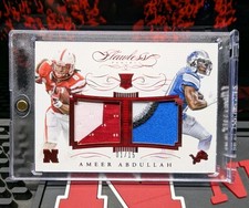 1/15 2015 Panini Flawless Dual Patch Ruby Rookie Ameer Abdullah Nebraska Lions 