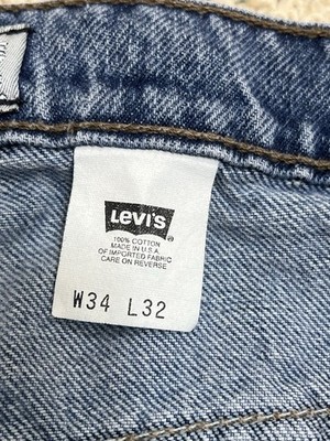 Vtg Levis SilverTab Relaxed 90s 1997 Blue Jeans Mens Size 34x32