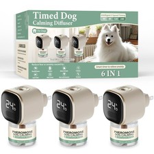 Dog Calming Pheromones Diffuser 6 in 1 Appeasing Relaxing Diffuser with Timin...