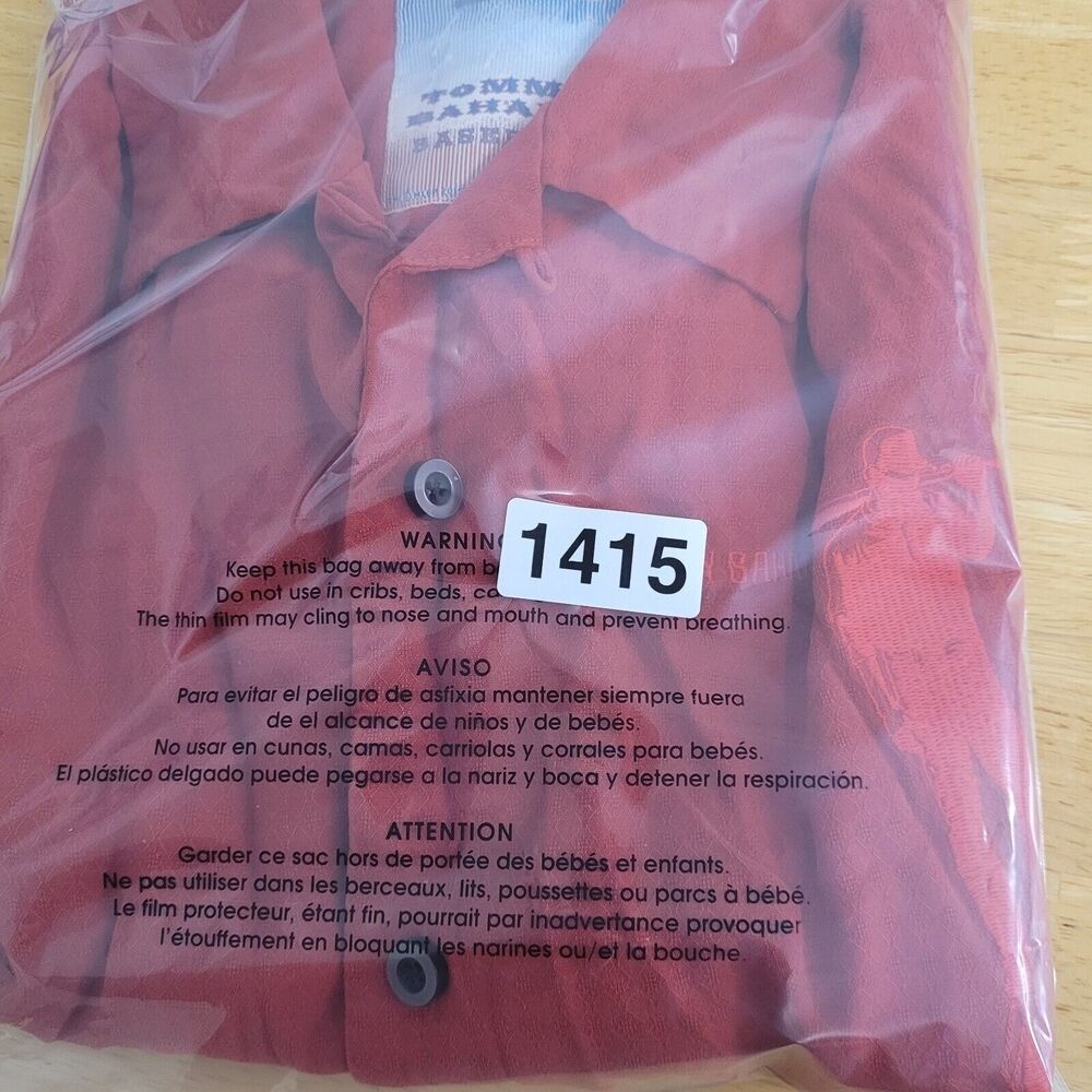 Tommy Bahama Silk Camp Shirt Boston Red Sox MLB Baseball Embroidered Men's M