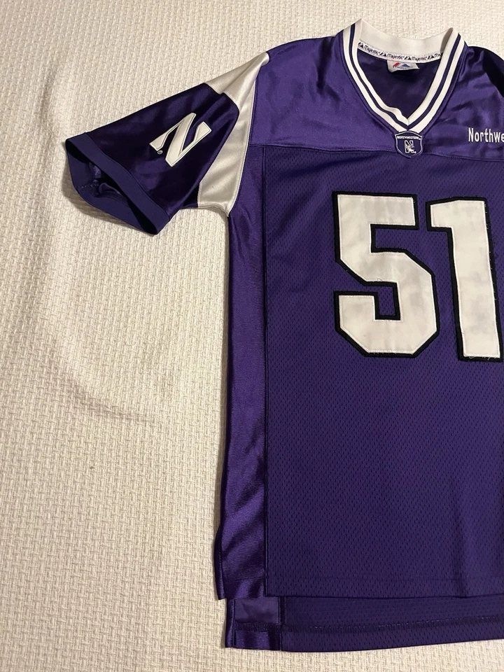 Футболка винтажная Northwestern Wildcats Majestic размер S фиолетовая - Изображение 4 из 4