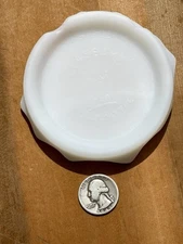 Tumbled Sea Glass Sunbeam Glasbake Milk White Bowl Bottom Shard Chunk Lot#9630