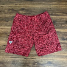 Columbia Men's PFG Offshore II Board Shorts Red Fish-themed Print Size 38W 11L