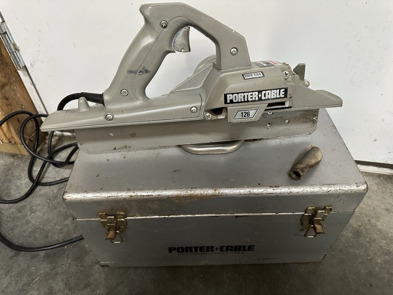 PORTER Cable 126 Porta Plane Planer W Steel Case Woodworking Power Tool