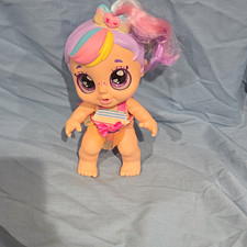 Baby Doll Girl, Light Complexion, Purple Eyes, Straight Multicolor Hair