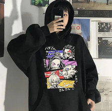 Demon Slayer Anime Graphic Print Hooded Sweatshirt - Unisex Men's Causal Hoodie