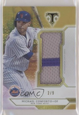 2018 Topps Triple Threads Single Jumbo Relics Gold 2/9 Michael Conforto 1j8