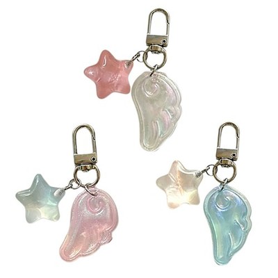 Lovely Angel Wing Keychain Decorative Item Lightweight Compact 6cm Size
