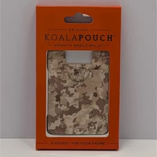 Koala Pouch Sand Camo Adhesive Mobile Wallet Faux Leather Phone Card Holder