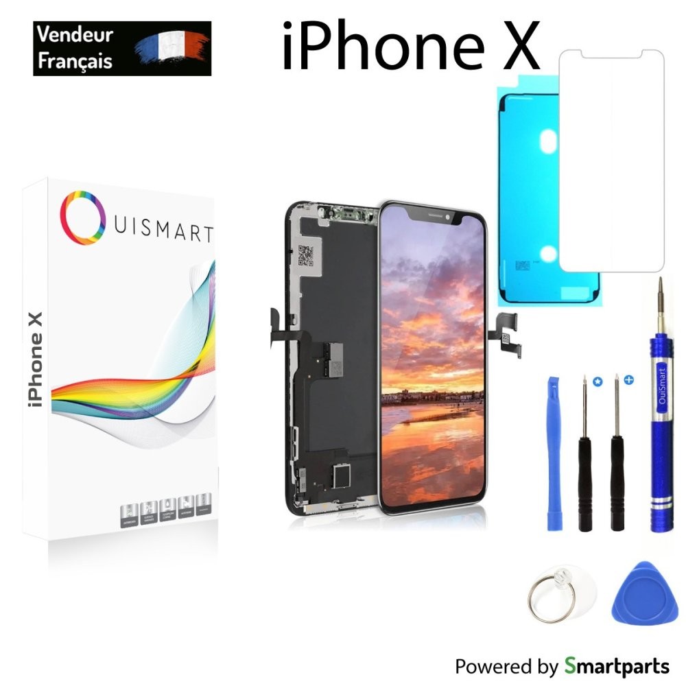 Écran LCD pour iPhone X OuiSmart vitre tactile Retina sur châssis TFT anti-rayures