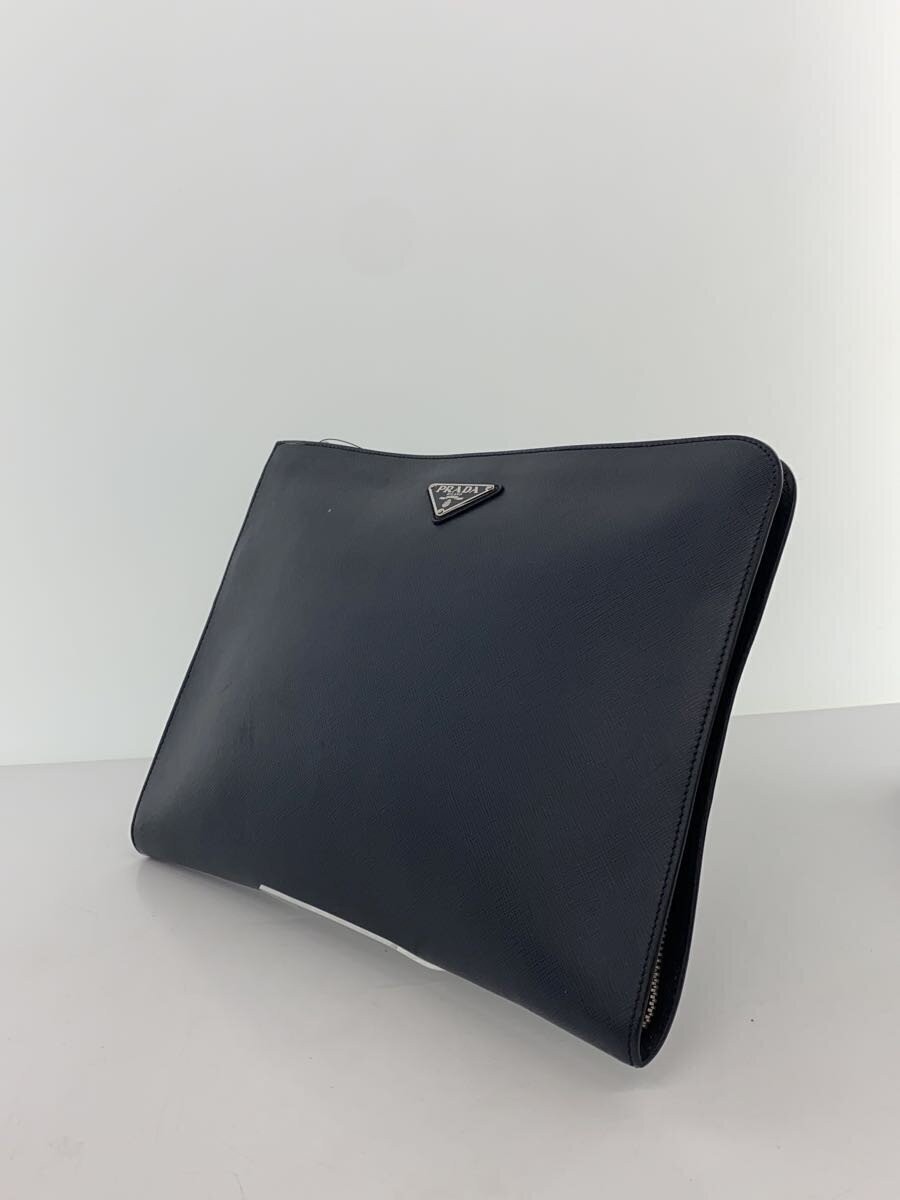 PRADA Second Bag Leather NVY Solid - image 2