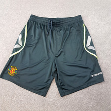 Annan Athletic Mens Shorts Large Green Football Stanno Scotland Retro Training