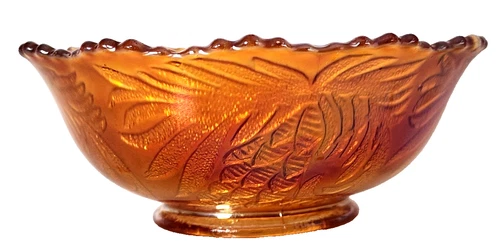 Antique Northwood Marigold Carnival Glass Berry Bowl 6in