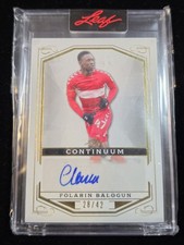 2022 Leaf Continuum #54 Folarin Balogun RC Rookie /42 SP Auto USMNT USA Monaco