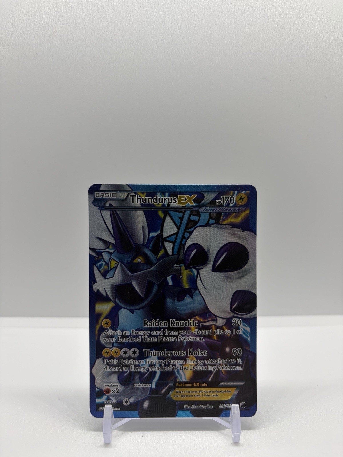 Thundurus EX (Team Plasma) (110 Full Art) 110/116 Plasma Freeze Holo