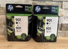  2  Genuine HP 901 Ink Cartridge Combo for HPJ4550 J4580 4680 Aug 2020 Sealed