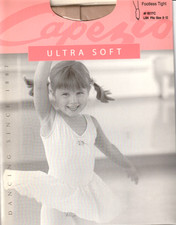 Capezio Ultra Soft Footless Tight Child Fits Size 8-12 LSN 1817C 