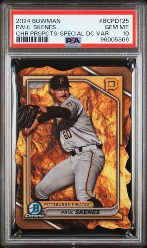 2024 Bowman Chrome Paul Skenes Special Die-Cut Rare Variations SSP /49 PSA 10