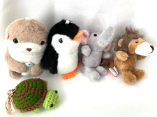 Plush Otter Penguin Turtle (Handmade) Lion Elephant Keychain Charm Backpack