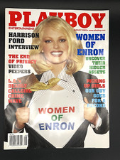 Vintage Playboy Magazine AUGUST 2002 Women of Enron, Harrison Ford interview