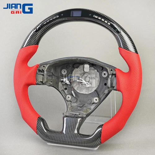 Real Carbon Fiber LED Steering Wheel For Maserati GranTurismo GT 2008-2019 - Picture 7 of 11
