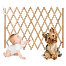 Expandable Accordion Baby Gate Wooden Pet Folding Fence Isolation ProtectionGate