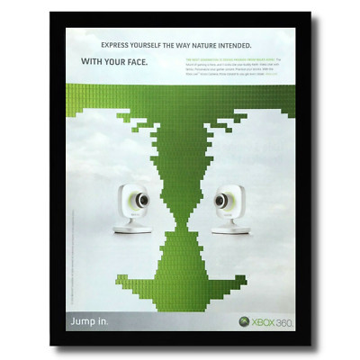 2006 Xbox 360 XBOX LIVE Vision Camera Webcam Framed Print Ad/Poster Promo Art