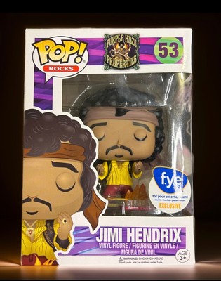Funko Pop! Rocks Jimmi Hendrix Monterey 53 FYE Exclusive Flaming Guitar New