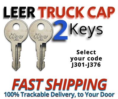 Leer Truck Cap Keys Tonneau Cover Replacement Key Cut to Code J301-J376 ...