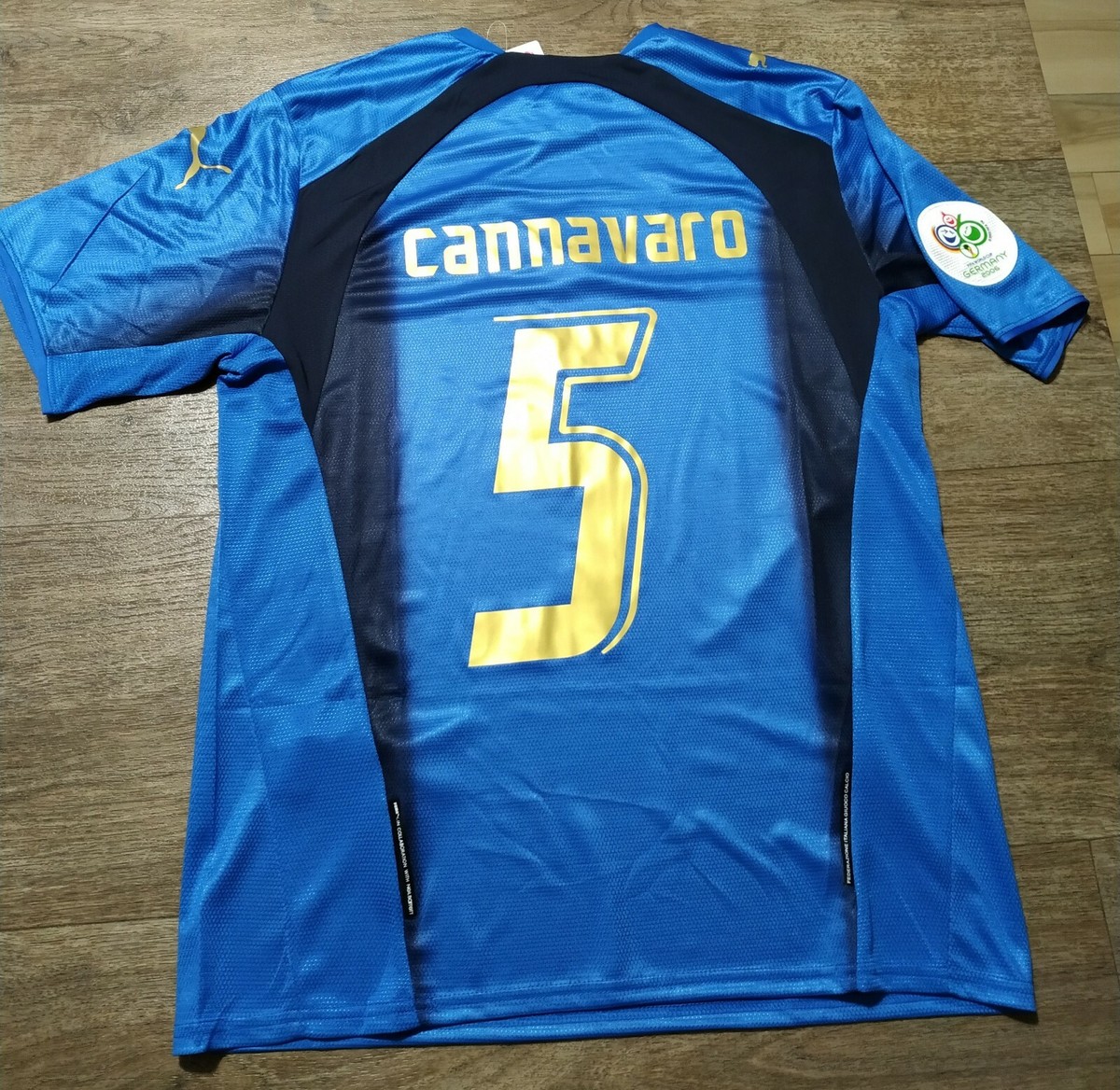 Maillot De Foot Cannavaro 5 - Italie Coupe Du Monde 2006 - Taille M - Neuf
