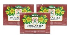 TADIN DAMIANA TEA 24 bags, 3 BOXES / 72 BAGS, Best by 12/ 2026