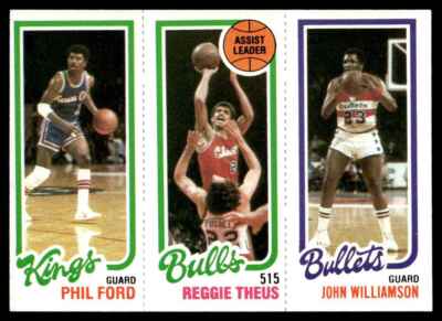 1980-81 Topps John Williamson/Reggie Theus/Phil Ford #252/43/127