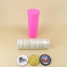 100 Pogs + 3 Slammers + Pog Tube 1990s Retro Nostalgia! Pog Game Ready To Play