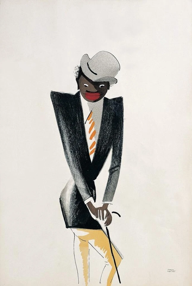 Paul Colin Dance with Cane 1925 Art Deco Jazz Age French Poster Art Print - Image 2 of 2