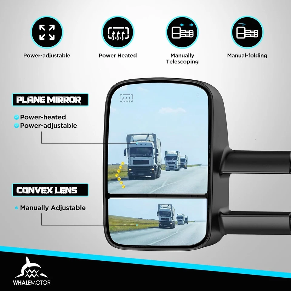 Espejos retrovisores eléctricos térmicos para Chevy Silverado GMC Sierra 1500 2500 3500 2003-2007 Foto 2 de 4