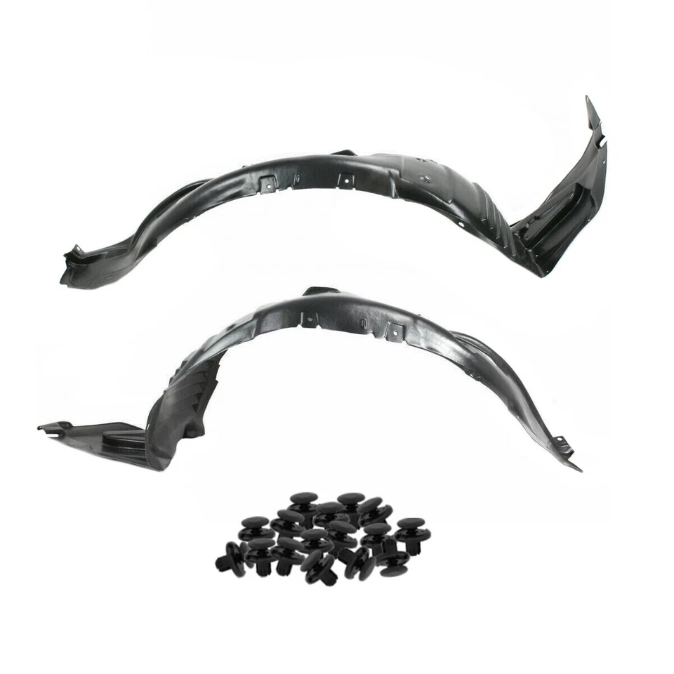 Front Driver & Passenger Side Fender Liner Set w/ Clips For 2009-2010 Mazda 6 Foto 2 de 4