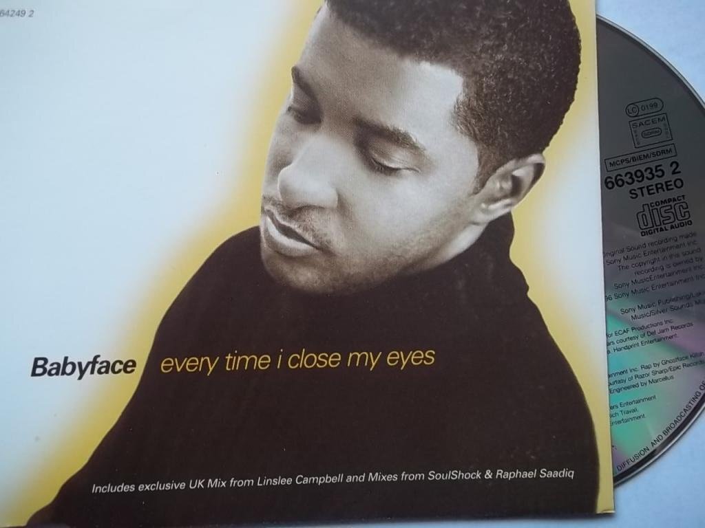 Babyface Every Time I Close My Eyes (CD)