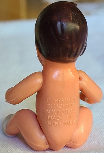 Vintage Shackman Baby Doll Dollhouse Baby Rubber Posable 2-3/4" Miniature Mini - Picture 2 of 6