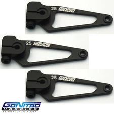 Go Nitro Hobbies 25T Aluminum A Spec Servo Arm 3 Black Futaba / Savox
