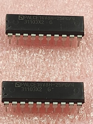2PCS AMD PALCE16V8H-25PC/4 Programmable Array Logic, 20 Pin, Plastic, D ,New