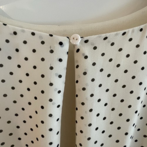 Favlux Womens Dress Large White Black Polka Dots Wedding Baby Shower Date GNO - Picture 5 of 16