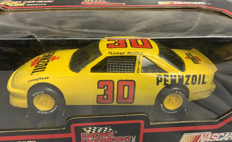 Réplica de coche de stock Nascar Racing Champions 1992 1:24 Pennzoil Michael Waltrip #30 Foto 2 de 4