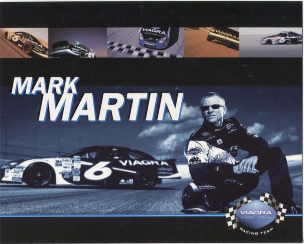 2) Official NASCAR 2002 Mark Martin 6 Viagra Racing Team 8 X 10