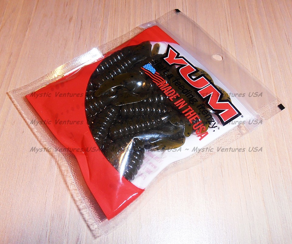 Lot De 3 Packs De Leurres Souples YUM Twister Curly Tail - 15 Leurres Par Pack, Couleur Argent Glitter - Pour Brochet, Perche, Sandre