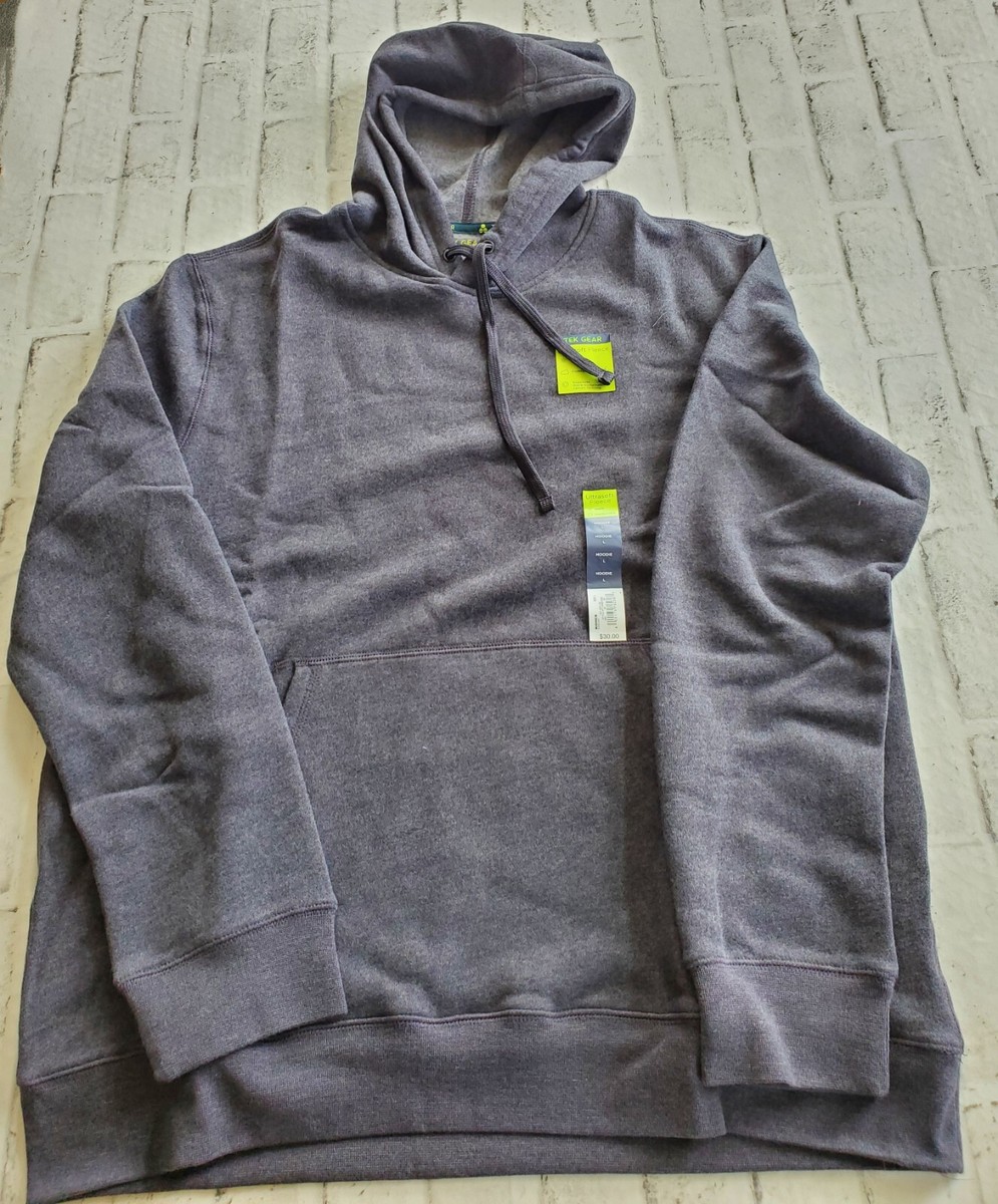 Men's size Large Tek Gear ultra soft fleece hoodie in dark gray